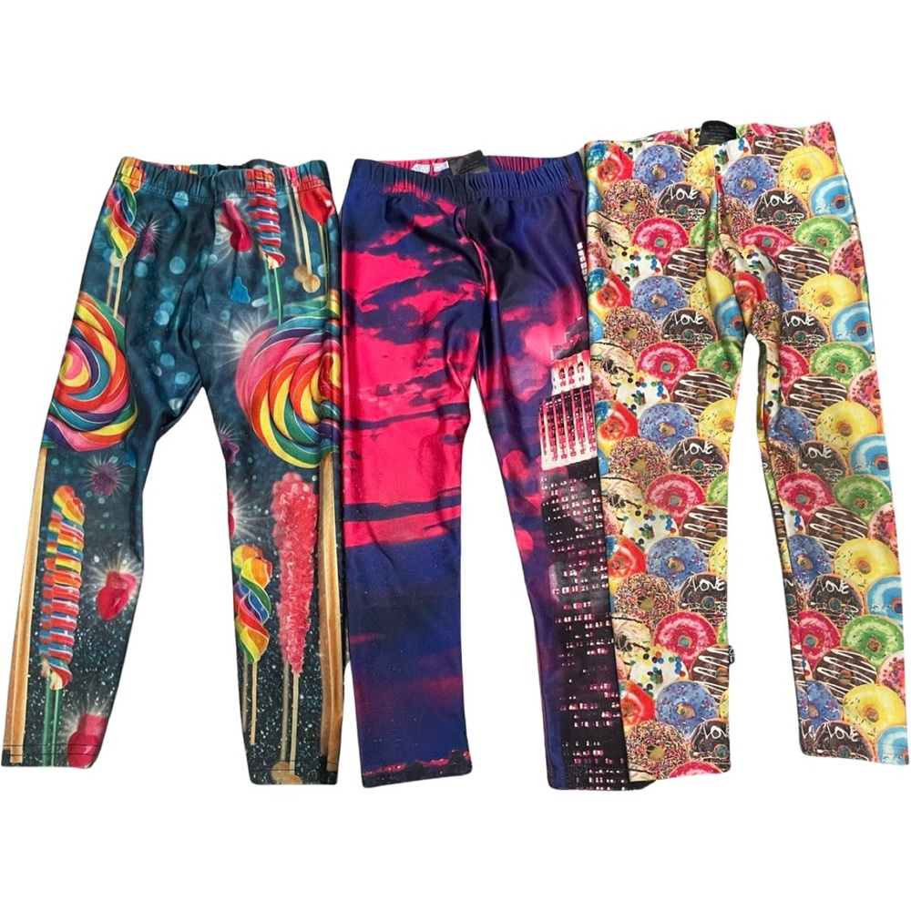 Zara Terez Toddler Girl Medium Leggings- Bundle of 3- Used Condition